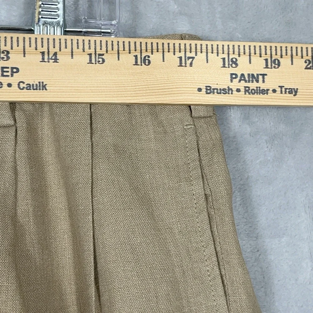 Jos. A. Bank Mens Pants 34x30 100% Linen Travelers Collection Pleated Cuffed